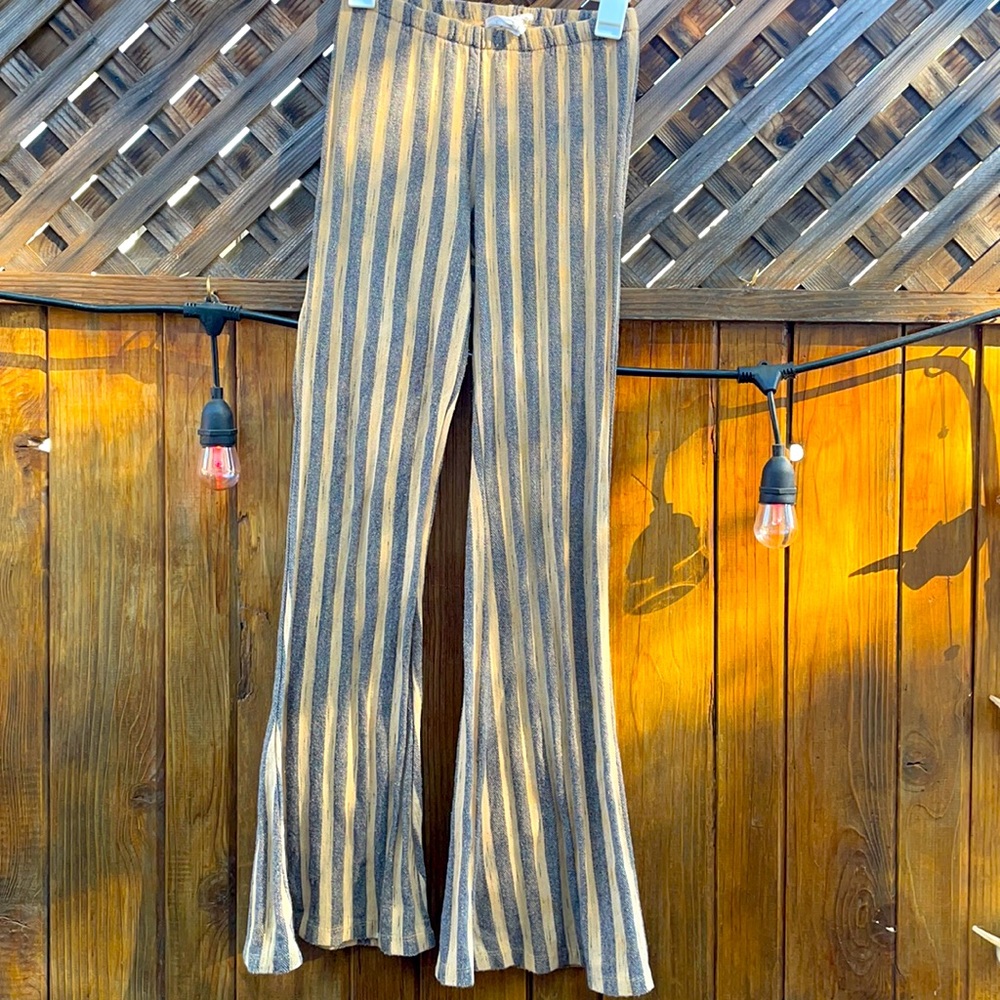 Small, Cotton, Life, Comfy, Striped Bell Bottoms